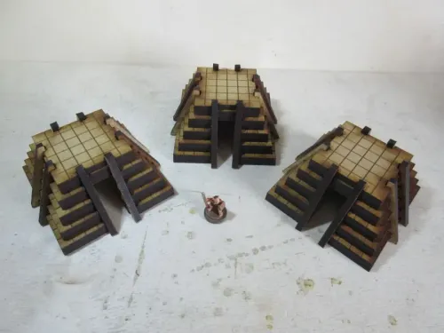 Simple Lizardmen dwellings 15mm