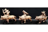 Bestian Cavalry with Bows on Bison (16 figures)
