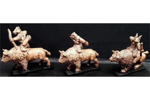 Bestian Cavalry with Bows on Bison (16 figures)