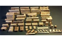 Interior Furnishings for Human Inn & Settlement Buildings (53 Resin & Metal Pieces)