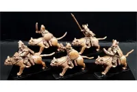 Delvian Cavalry with Crossbows on Snow Tigers (16 figures)