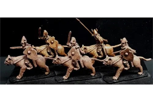 Delvian Cavalry with Sabres & Shields on Snow Tigers (16 figures)