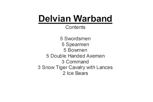 Delvian Warband (28 figures)