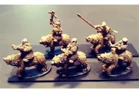 Dwarian Cavalry with Crossbows on Bears (16 figures)