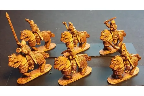 Frigian Cavalry with Hand Weapons and Shields Heavily Armored Horse (16 figures)