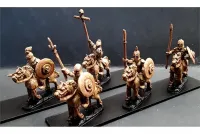 Hellian Cavalry with Spears and Shields on Unarmored Horses (16 figures)
