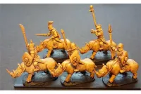 Hellian Cavalry with Spears and Shields on Unarmored Rhinos (16 figures)