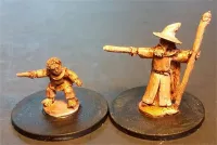 Wizard and Dwarian Bodyguard (2 figures)