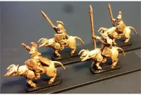 Legian Cavalry with Spears & Shields on Lightly Armored Bulls (16 figures)