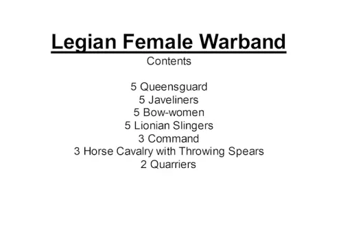 Legian Female Warband (28 figures)