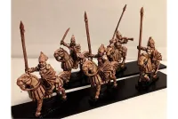 Vampirian Cavalry with Lances & Shields on Heavily Armored Horses (16 figures)